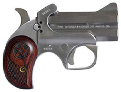 Bond Arms Texas Defender 357 Magnum /38 Special 3" Barrel 2 Round Stainless Steel Rosewood Grip Derringer Pistol BATD35738